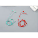 Chocolate Candy Color Wired Earphones With Volume Control (Red)