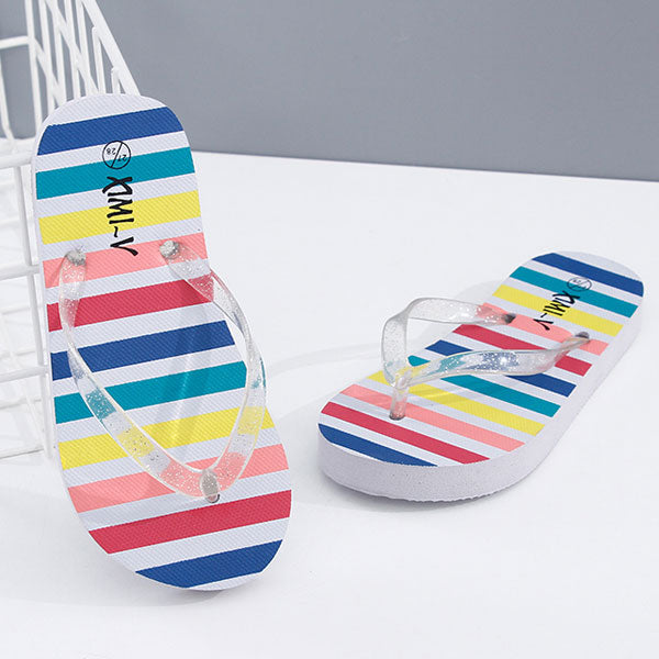 Coloured Stripes Flip Flop Sandals for Children