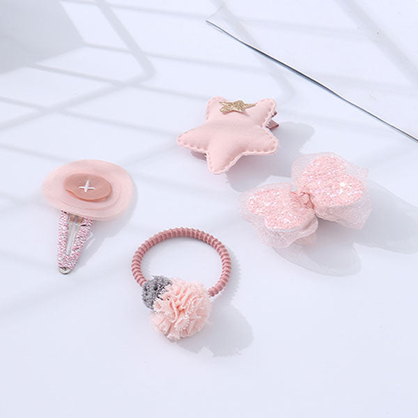 Star And Bow Hair Accessory Set For Children