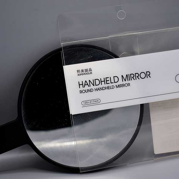 Handed Mirror Rounded Handed Mirror (Black)