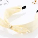 Fresh Imitation Pearl Bow Headband
