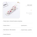 Checked Strawberry Headwrap