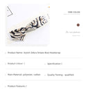 Stylish Zebra Stripes Bow Headwrap