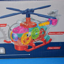 Electric Universal Transparent Mechanical Gear Helicopter Toy