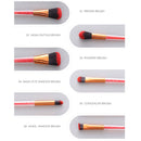 Starry Sky Clear Glittery Handle Makeup Brush Set (6 Count)