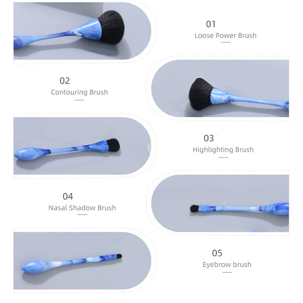 Sapphire Patterns Makeup Brushes