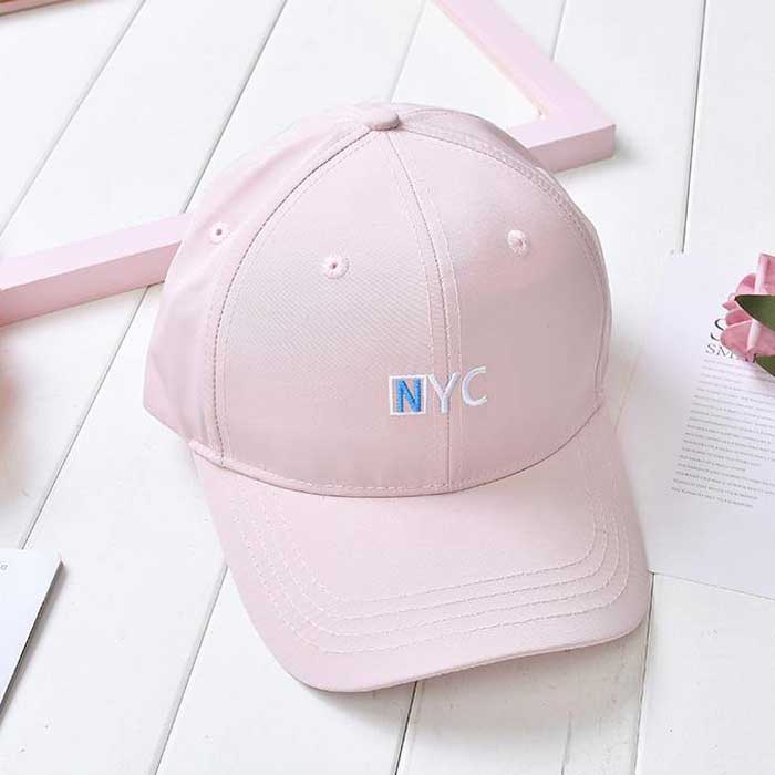 Stylish embroidery baseball cap (pink)