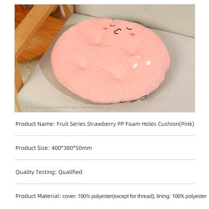 Fruit Series Strawberry PP Foam Holes Cushion(Pink)