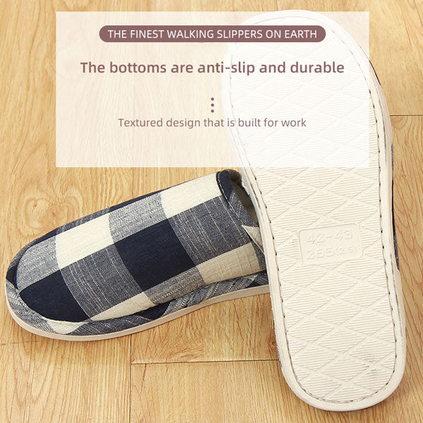 Plaid Men's Scuff Slippers