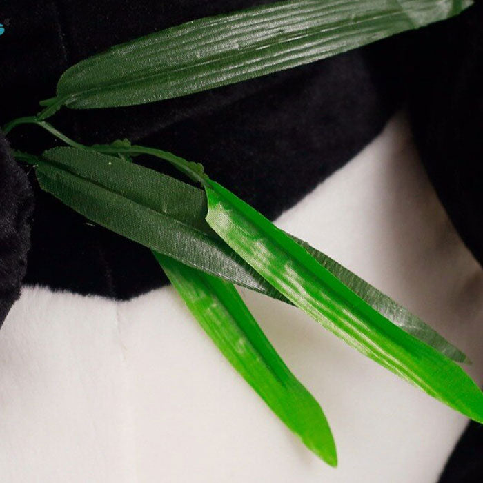 Vivid Funny Panda with Bamboo Leaves Plush Toys Birthday Gift Soft Cartoon Animal Stuffed Animals Pendant Doll Kids Gifts-75cm