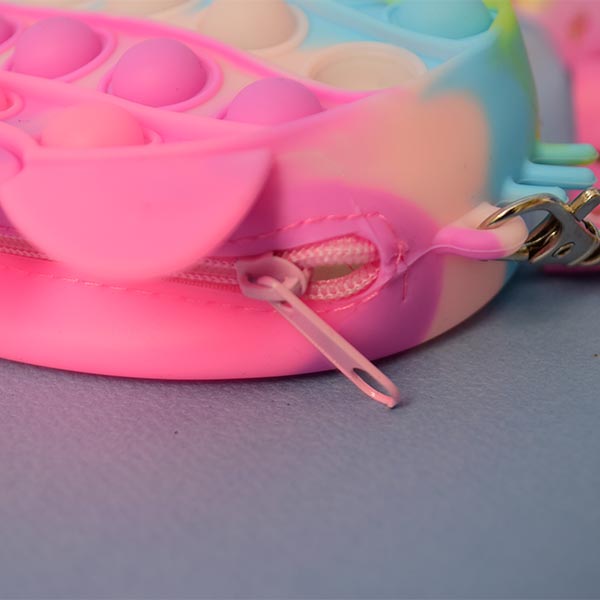 Pop Purse Fidget Rainbow Crossbody Toys for Girls | Sensory Silicone Push Bubble Toys, Lovely Gifts for Students
