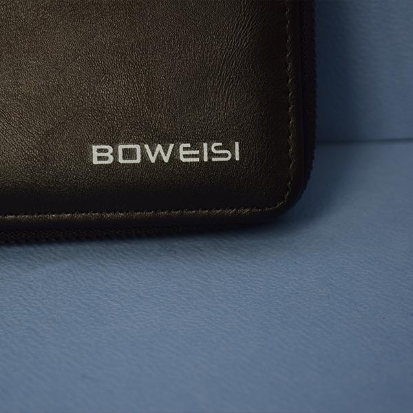 Boweisi Men's Short Zip Around Wallet Multi-Card | Fashion Zipper Bag Coin Purse Casual Loose-Leaf Card Holder