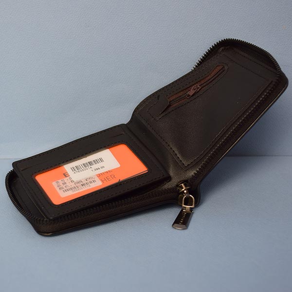Boweisi Men's Short Zip Around Wallet Multi-Card | Fashion Zipper Bag Coin Purse Casual Loose-Leaf Card Holder
